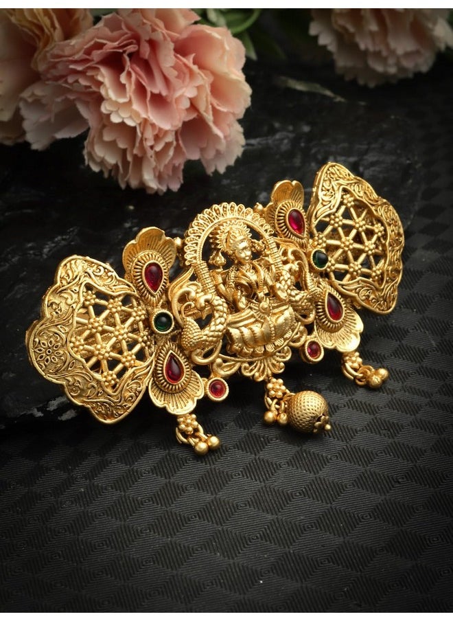 Vogue Hair Accessories - Gold Temple Hair Clip Back Clip For Girls And Women - Image 1