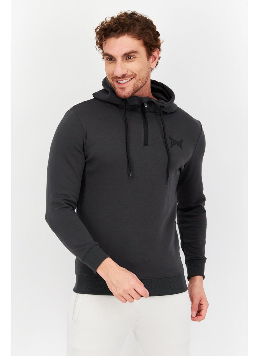 TapouT Men Sportswear Fit Outdoor Half Zip Sweatshirt, Dark Grey  - Image 1