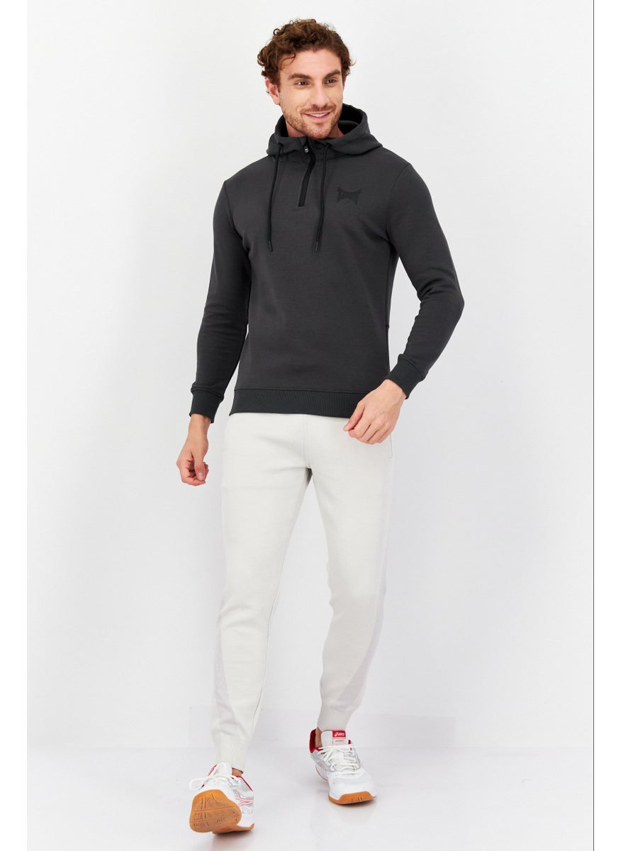 TapouT Men Sportswear Fit Outdoor Half Zip Sweatshirt, Dark Grey  - Image 2