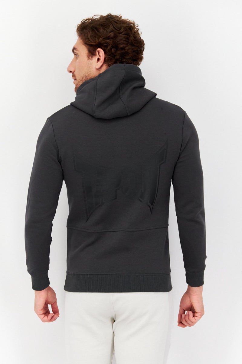 TapouT Men Sportswear Fit Outdoor Half Zip Sweatshirt, Dark Grey - Image 2