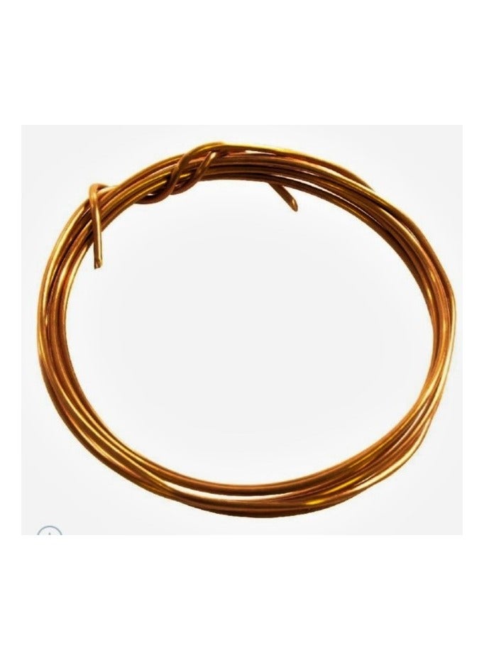 سلك أشغال المينا من النحاس الأحمر سماكة 0.8مم , طول 1 متر, وزن 15 جم , لتصاميم وصياغة المجوهرات والدوائر الإلكترونية . - Image 1