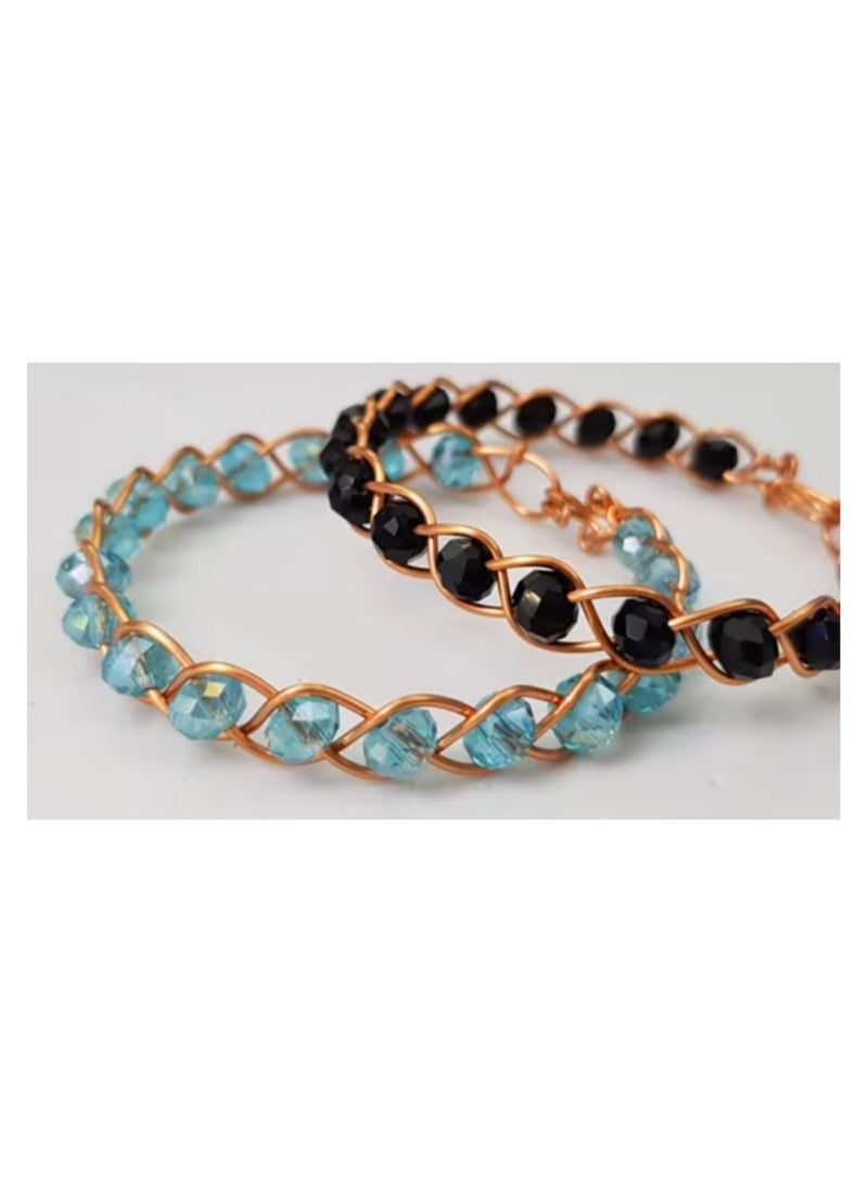 سلك أشغال المينا من النحاس الأحمر سماكة 0.8مم , طول 1 متر, وزن 15 جم , لتصاميم وصياغة المجوهرات والدوائر الإلكترونية . - Image 2