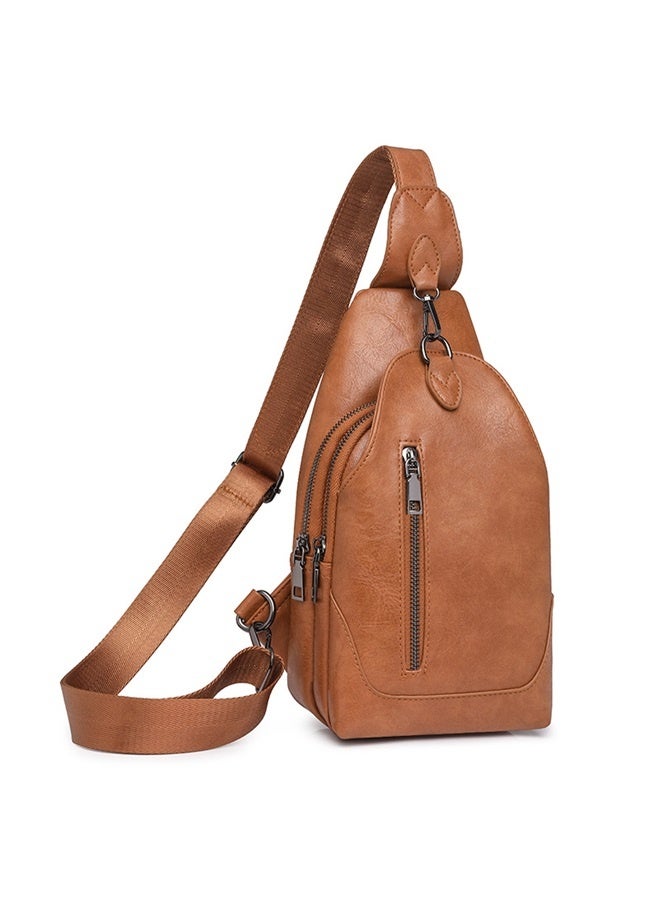 Cross Body Bags for Women Small Sling Purse PU Leather Chest Purse Trendy Anti Theft Fanny Pack for Travel Daypack - Image 2
