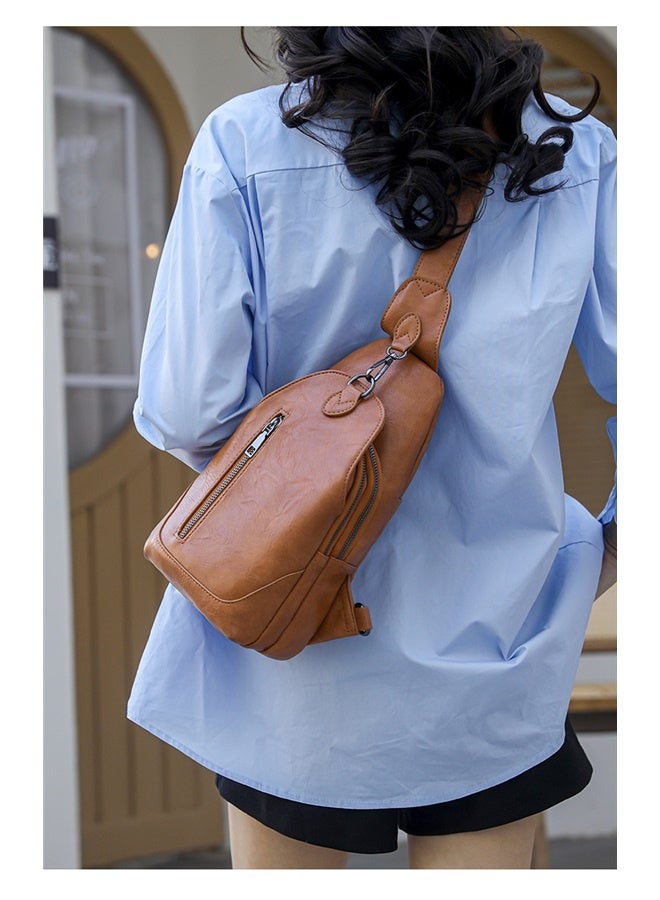 Cross Body Bags for Women Small Sling Purse PU Leather Chest Purse Trendy Anti Theft Fanny Pack for Travel Daypack - Image 4
