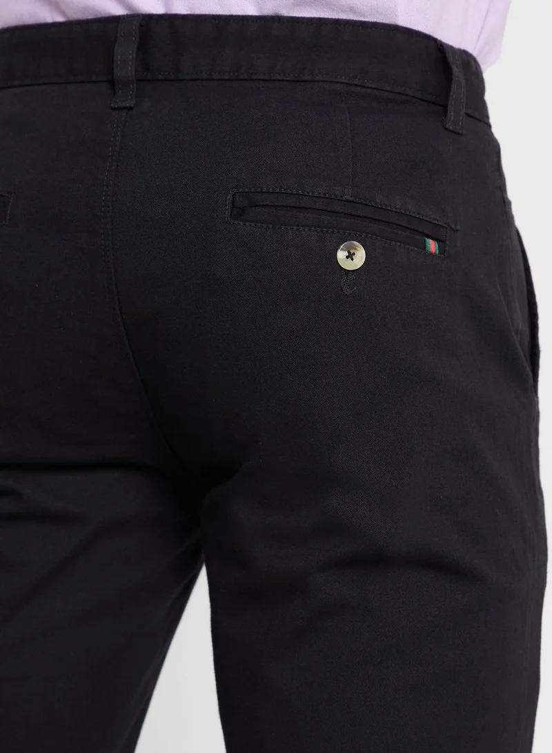 Thomas Scott Thomas Scott Men Black Solid Joggers Trousers