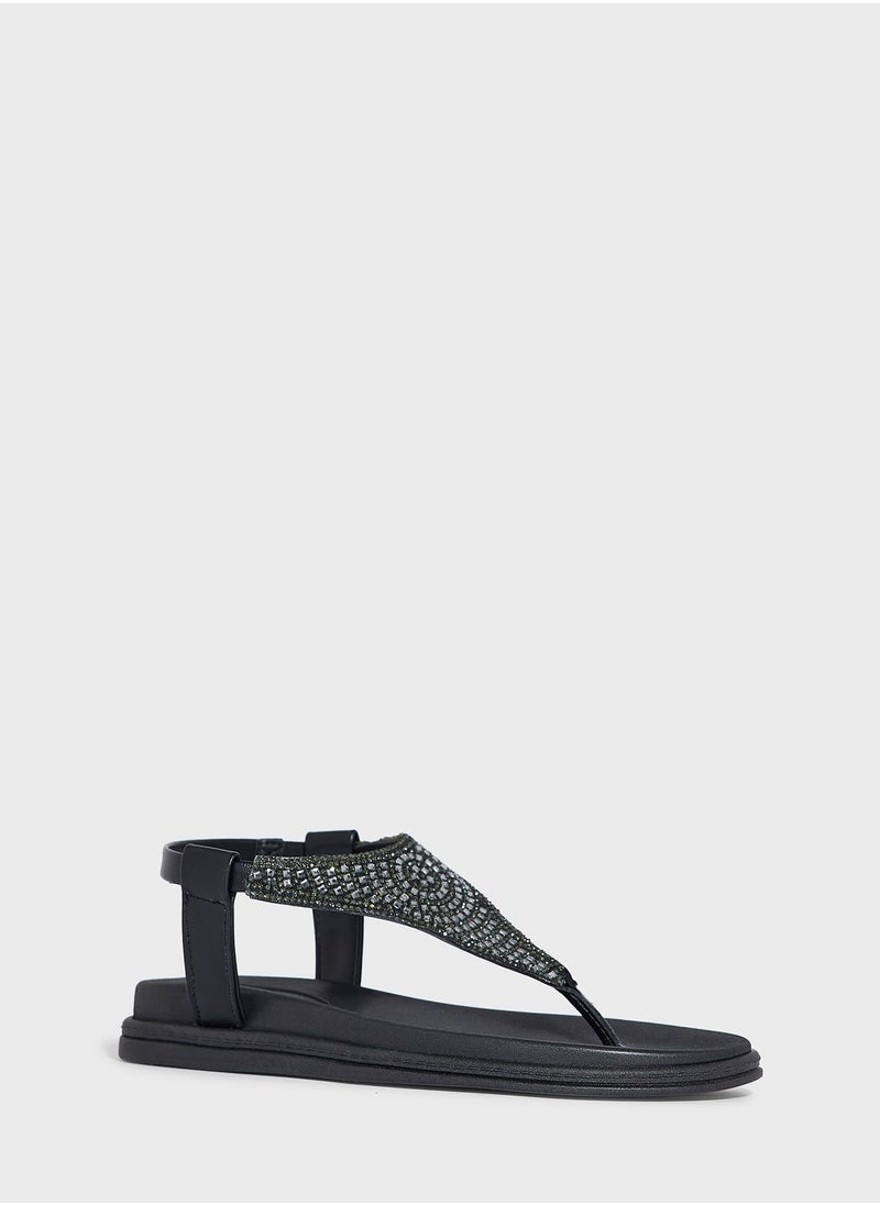 Beira Rio - Kylie Ankle Strap Flat Sandals - Image 1