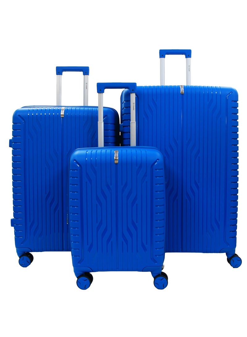 ROWER 3-Piece Luggage Expandable Luggage Set Lightweight PP with Spinner Wheels & TSA Lock - Image 1