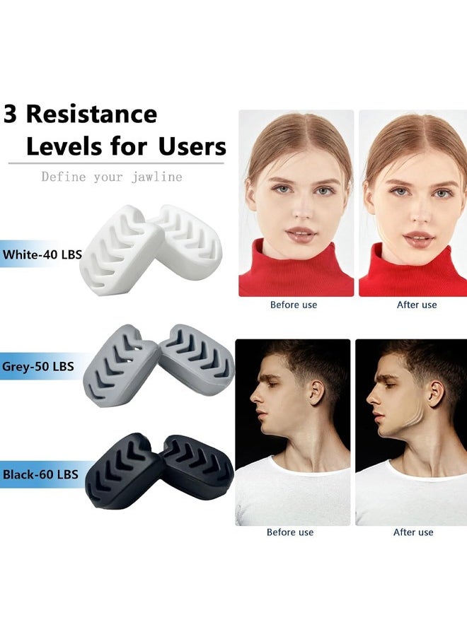 Generic 6-Piece Jaw Exerciser Workout, Face Exerciser, Jawline Strengthener Strengthen Neck, Double Chin Reducer  - Image 2