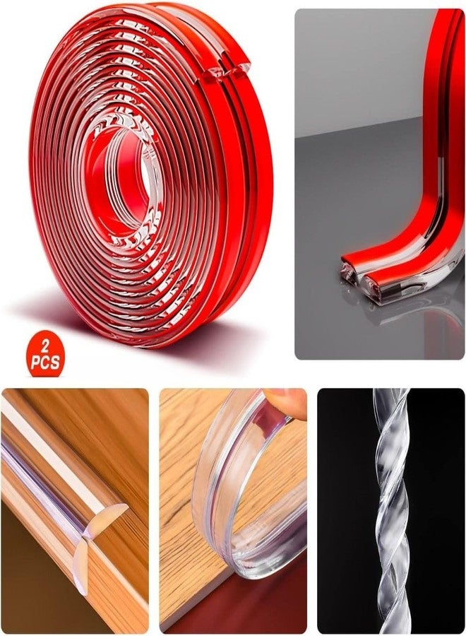 Trifecta Corner Protector Baby Safety Products Silicone Bumper Strip, Furniture Clear Toddler Edge Corner Protectors for Table, Cabinet, Drawer, Pre-Taped Strong Adhesive (Transparent, Pack of 2) - Image 3
