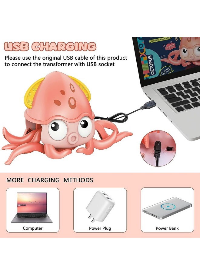 Jack Royal - Jack Royal Baby Musical Octopus Crawling Toy for Kids Interactive Dancing Octopus with Music and LED Lights Automatically Avoids Obstacles Tummy Time Toy for Infants Boys and Girls - Image 1