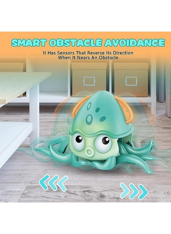 Jack Royal - Jack Royal Baby Musical Octopus Crawling Toy for Kids Interactive Dancing Octopus with Music and LED Lights Automatically Avoids Obstacles Tummy Time Toy for Infants Boys and Girls - Image 1