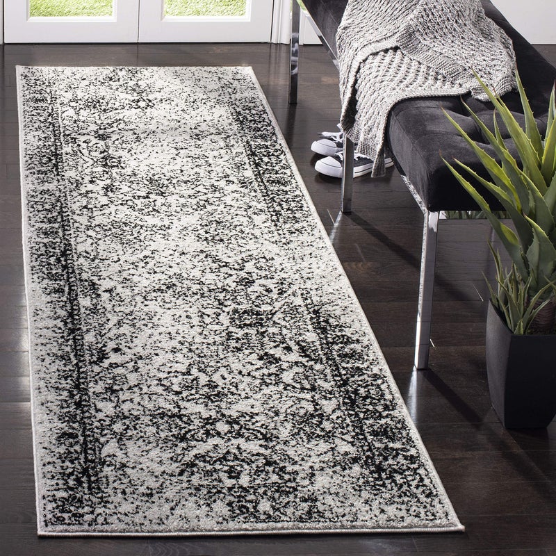 Safavieh SAFAVIEH Adirondack Collection Runner Rug  21 x 6 Grey  Black Oriental Distressed Design NonShedding  Easy Care Ideal for High Traffic Areas in Living Room Bedroom ADR109B 