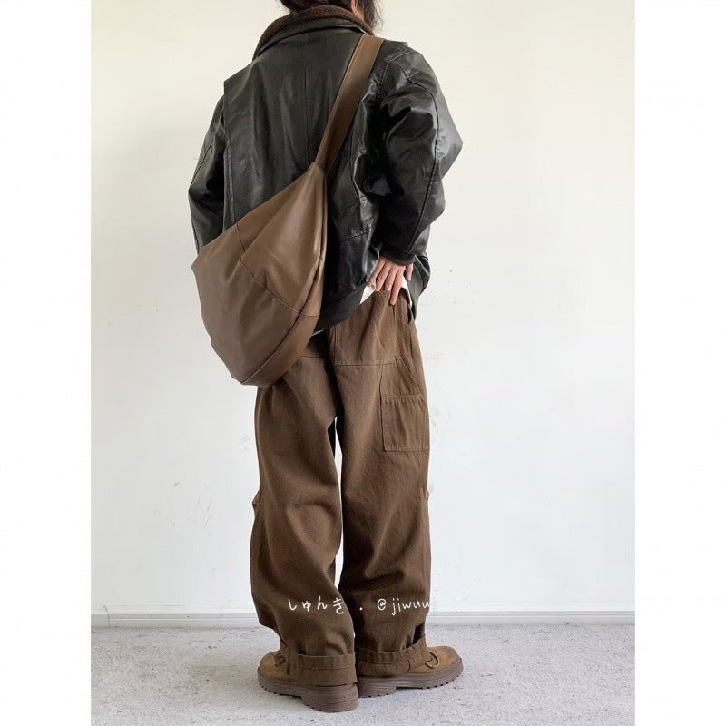 Explosions High-End Sense Pants Men'S And Women'S High Street Fashion Brand Vertical Sense Mop Pants Men'S Straight Wide Leg Pants 2024 - Image 4