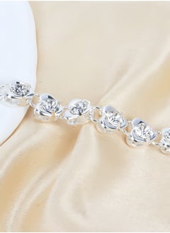 Catei Karrui Silver Heart Shaped Crystal Alloy Chest Chain Body Jewelry for Women Beach Party Nightlife Accessory  - Image 4