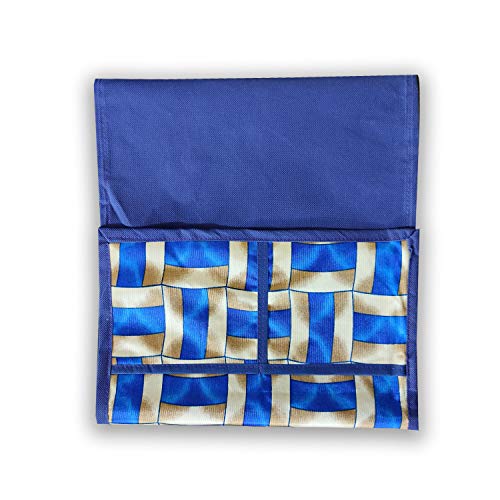 KANUSHI Industries® Microwave/Oven Top Cover with 4 Utility Pockets (VAR-MICRO-BLUE-GOLDEN-LINE-01) - Image 5