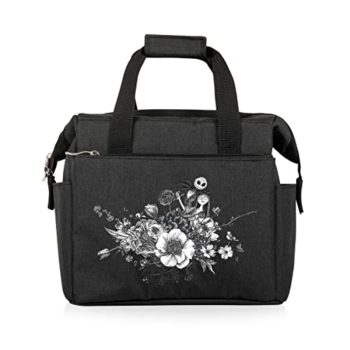 PICNIC TIME Disney Nightmare Before Christmas Jack and Sally On The Go Insulated Lunch Bag Soft Cooler Lunch Box Leak Resistant Reusable Lunch Tote Work Lunchbox Black - Image 1