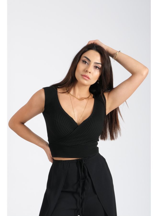 لندونيلا بلوزة قصيرة من نسيج التريكو الصيفي - Free Size - 100124 - Image 1