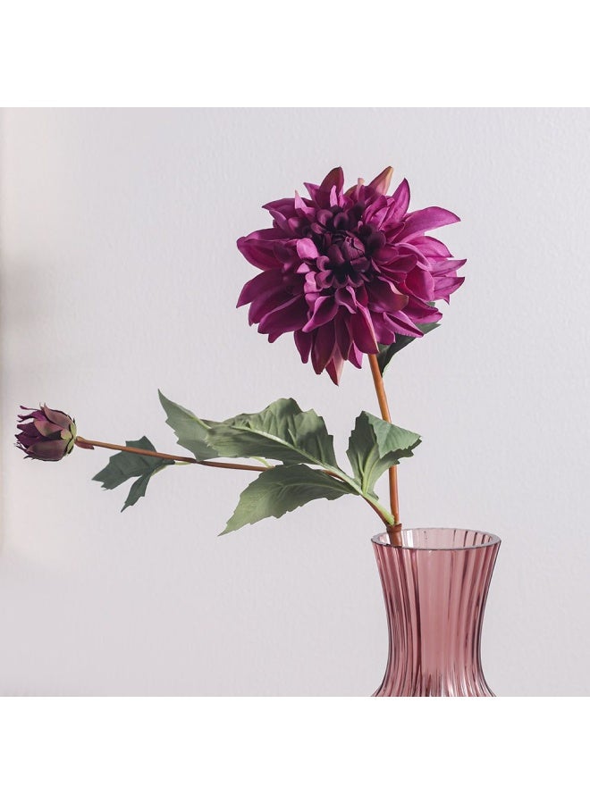 DANUBE HOME Bloomvogue Artificial Dahlia Flowers Real Touch Bouquet Flowers for Wedding Party Home Centerpieces Arrangements Bouquets 80Cm Purple - Image 1