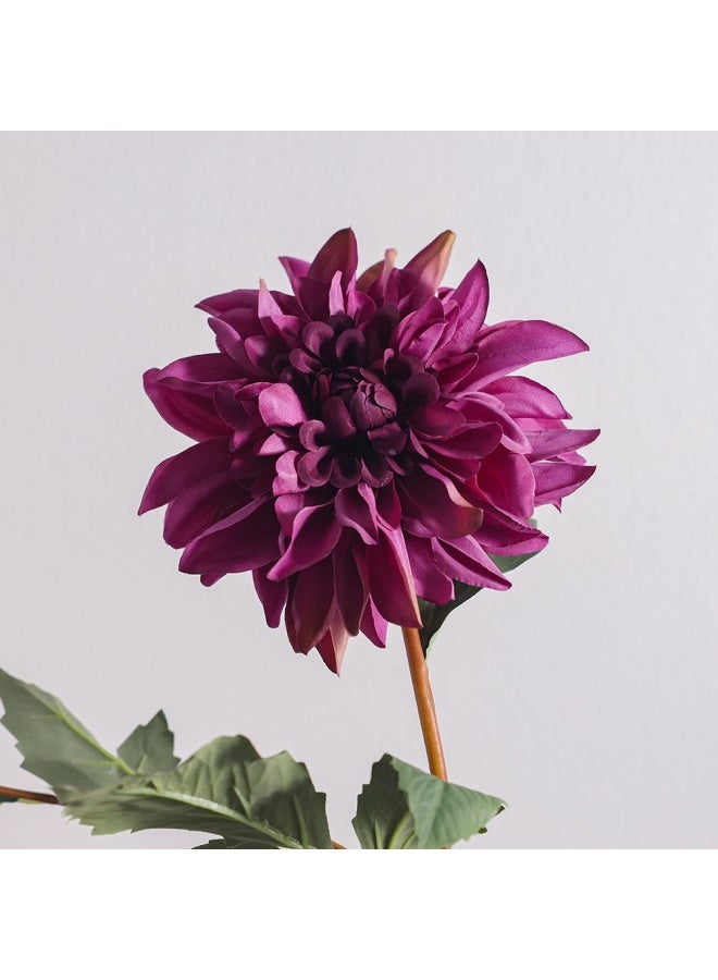 DANUBE HOME Bloomvogue Artificial Dahlia Flowers Real Touch Bouquet Flowers for Wedding Party Home Centerpieces Arrangements Bouquets 80Cm Purple - Image 2