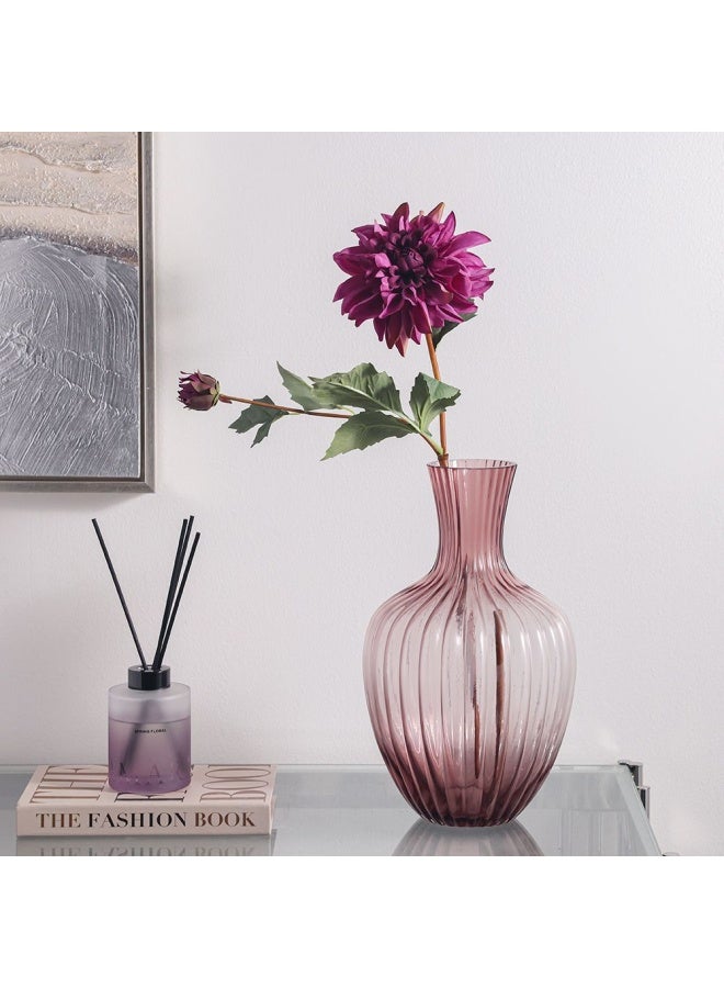 DANUBE HOME Bloomvogue Artificial Dahlia Flowers Real Touch Bouquet Flowers for Wedding Party Home Centerpieces Arrangements Bouquets 80Cm Purple - Image 3