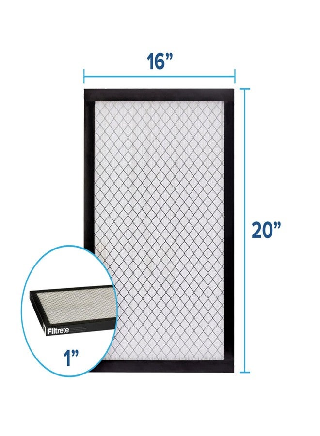 فلتريت فلتر هواء مكيف الهواء من Filtrete مقاس 16x20x1، MERV 14، MPR 2500، فلتر ممتاز فائق الدقة، فلتر تنظيف هواء مطوي مقاس 1 بوصة، عبوة من 4 قطع (الحجم الفعلي 40.6 سم × 50.8 سم × 2.5 سم) - Image 2
