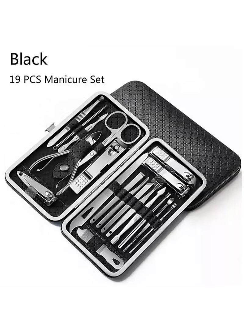 Generic 19 Piece Nail Clipper Manicure and Manicure Pedicure Set with Storage Bag - Image 1