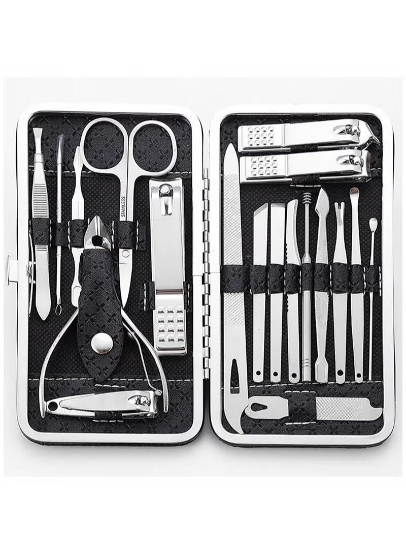 Generic 19 Piece Nail Clipper Manicure and Manicure Pedicure Set with Storage Bag - Image 4