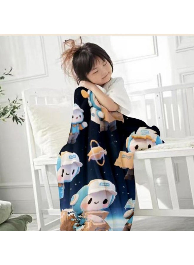 general Children's or student cartoon flannel thin blanket (warm and comfortable, suitable for sleep, games) 100cm*150cm - 671 - Image 1