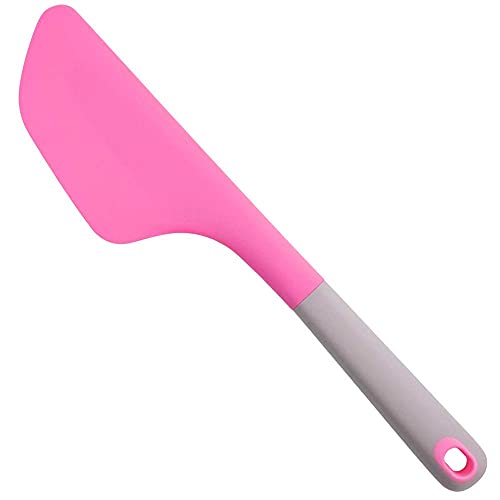 Baskety Silicone Spatula Multipurpose Kitchen Baking Tool for Cake, Cream, Butter & Mixing Silicone Utensil (Dark Pink, Pack of 1) - Image 1