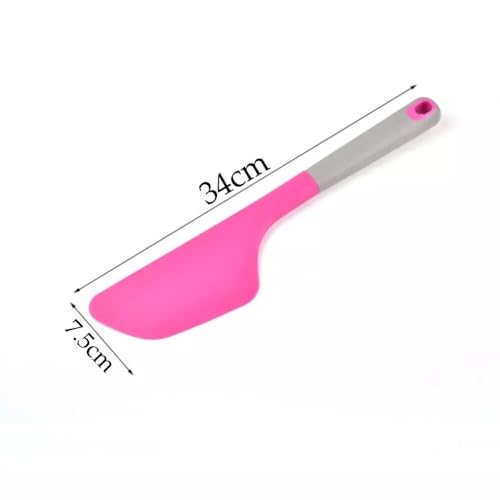 Baskety Silicone Spatula Multipurpose Kitchen Baking Tool for Cake, Cream, Butter & Mixing Silicone Utensil (Dark Pink, Pack of 1) - Image 2