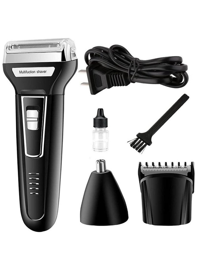 ELTRAZONE 3 in 1 Electric Razor Men Beard Trimmer Rechargeable Waterproof Shaver Professional Cordless Hair Clippers Nose Hair Trimmer Grooming Set  - Image 1