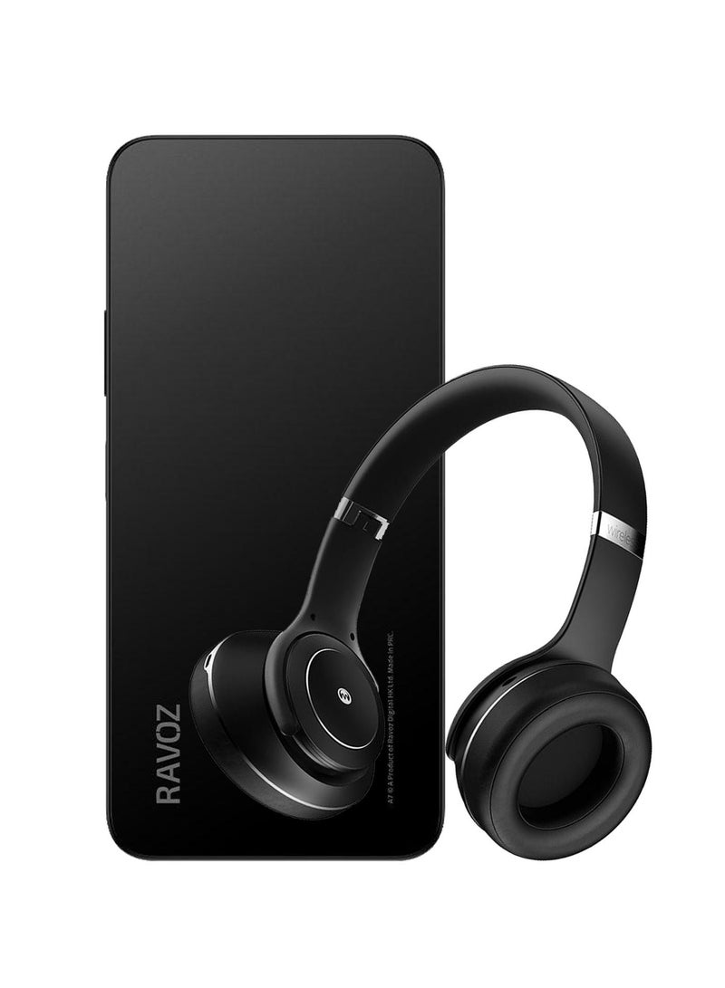 RAVOZ No Camera No GPS Smartphone with 5000 mAh Battery 12GB (4+8) Ram 128GB Memory With Microdigit MD949T Premium Bluetooth Headset Black - Image 3
