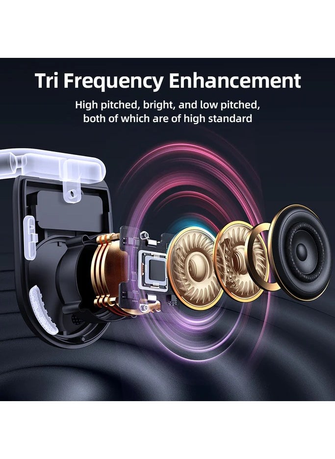 Headphones Open Ear  JR-OE2  with 6000mAh Battery Noise Canceling Bluetooth 5.3 Connection IPX5 Waterproof Directional Sound Transmission