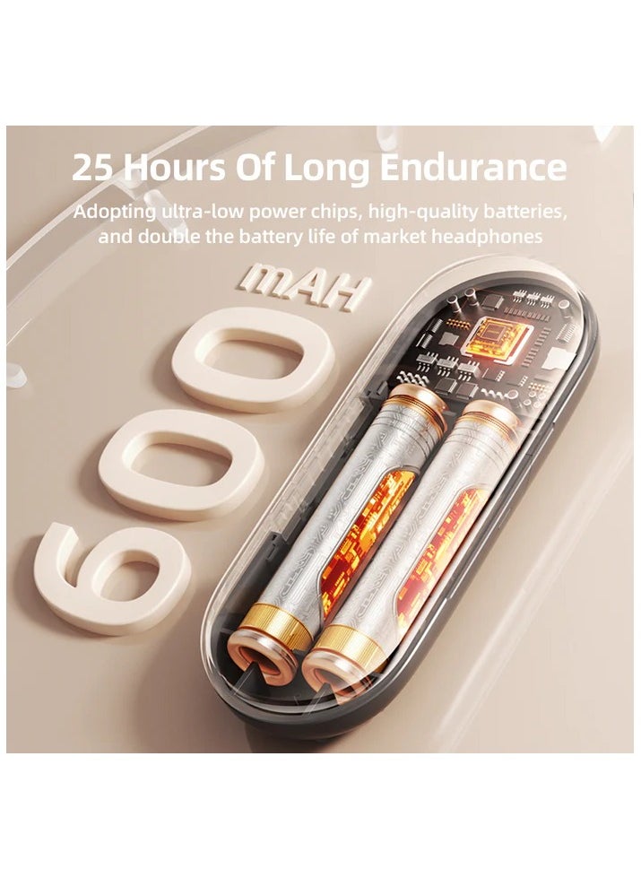 Headphones Open Ear  JR-OE2  with 6000mAh Battery Noise Canceling Bluetooth 5.3 Connection IPX5 Waterproof Directional Sound Transmission