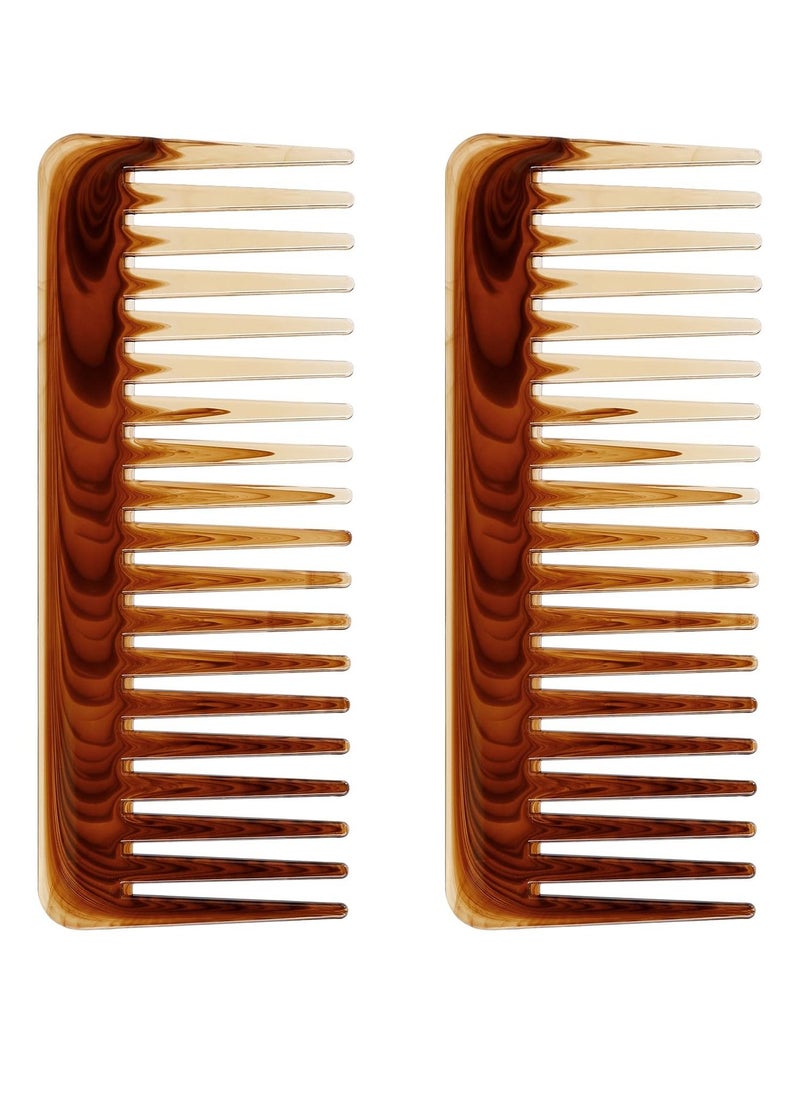 SYOSI - 2 PCS Wide Tooth Comb Detangling Combs, No Handle Wide Tooth Comb,Wide Tooth Comb for Wet/Black/Thick/Fine Hair,Combs for Women,Shower Detangling Comb - Image 1