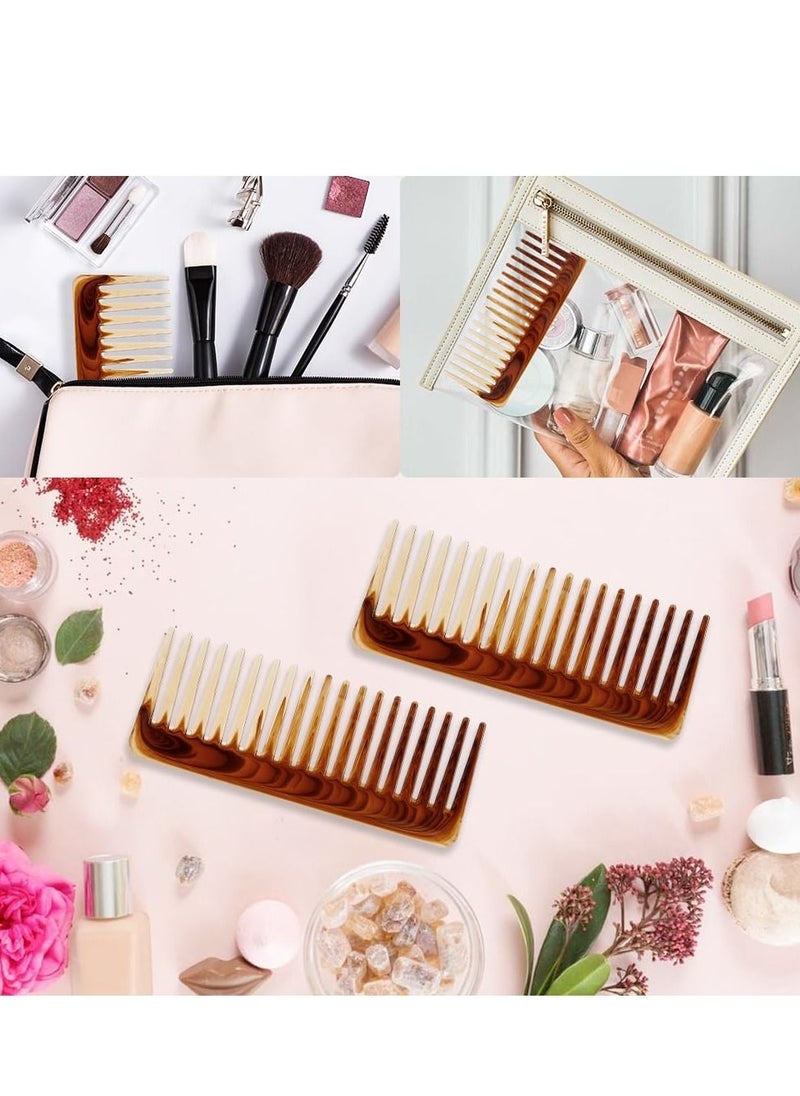 SYOSI - 2 PCS Wide Tooth Comb Detangling Combs, No Handle Wide Tooth Comb,Wide Tooth Comb for Wet/Black/Thick/Fine Hair,Combs for Women,Shower Detangling Comb - Image 1
