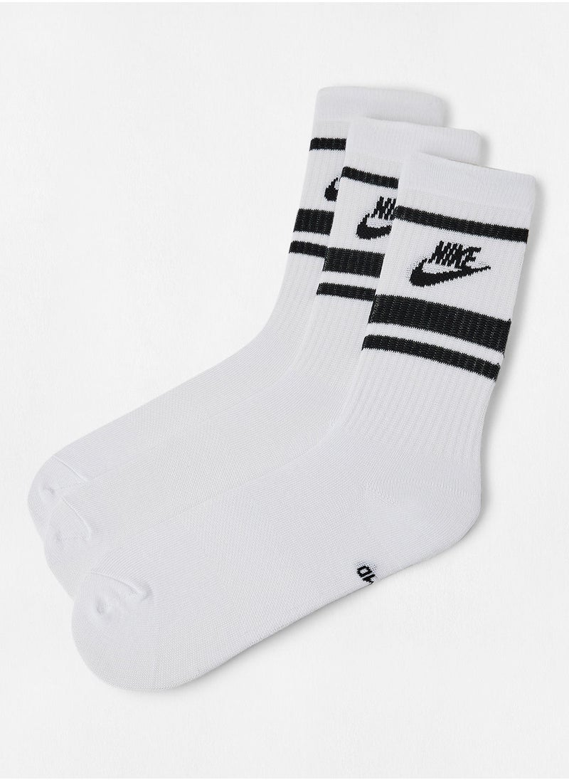 Nike Everyday Essential Stripes Crew Socks (Pack of 3)  - Image 1