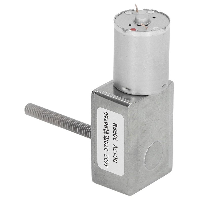 30RPM DC Geared Motor with Self Locking, Gear Motor M6x50mm, Aluminum Brass Construction -, Ideal for Window and Door Openers - Image 2