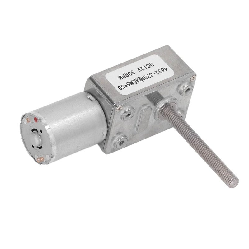 30RPM DC Geared Motor with Self Locking, Gear Motor M6x50mm, Aluminum Brass Construction -, Ideal for Window and Door Openers - Image 4