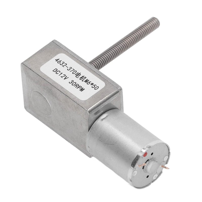 30RPM DC Geared Motor with Self Locking, Gear Motor M6x50mm, Aluminum Brass Construction -, Ideal for Window and Door Openers - Image 5
