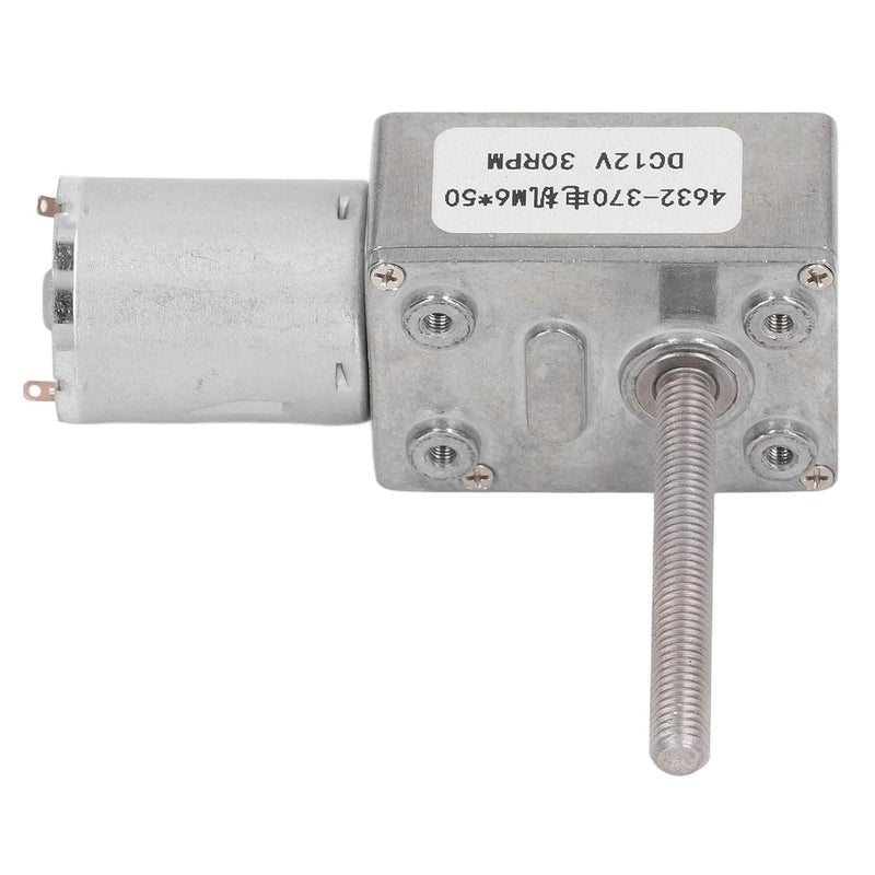 30RPM DC Geared Motor with Self Locking, Gear Motor M6x50mm, Aluminum Brass Construction -, Ideal for Window and Door Openers - Image 3