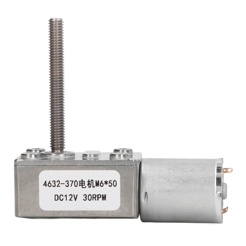 30RPM DC Geared Motor with Self Locking, Gear Motor M6x50mm, Aluminum Brass Construction -, Ideal for Window and Door Openers - Image 1