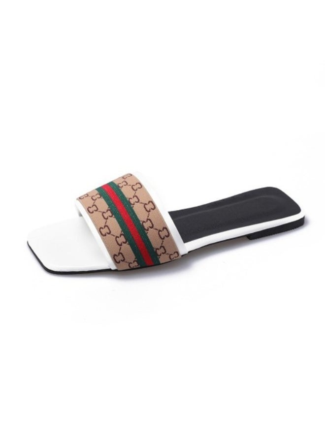 Rup Art - Ladies Party Simple PU Slippers Summer Women Casual Slippers Flat Light Weight - Image 1