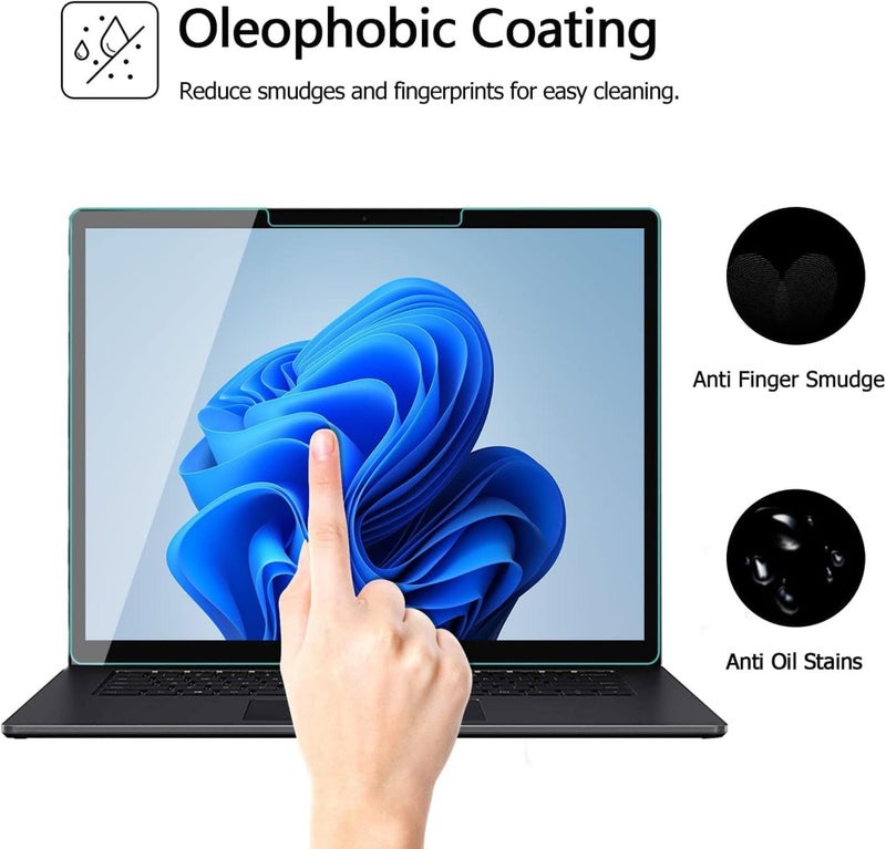 Megoo Blue Light Screen Protector for Surface Laptop 6 13.5 inch, Tempered Glass/Eye Protection/Bubble-free/Round Edge, Also Compatible for Microsoft Surface Laptop 5/4/3/2/1 - Image 4