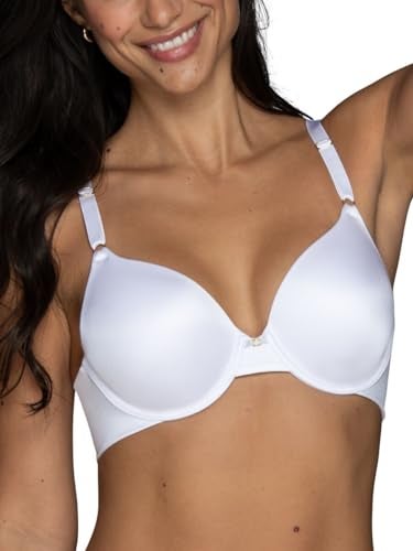 Vanity Fair Womens Full Coverage Beauty Back Smoothing Bra, 4-way Stretch Fabric, Lightly Lined Cups Up To Dd Bra, Underwire - White, 36C US - Image 1
