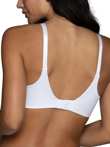 Vanity Fair Womens Full Coverage Beauty Back Smoothing Bra, 4-way Stretch Fabric, Lightly Lined Cups Up To Dd Bra, Underwire - White, 36C US - Image 3