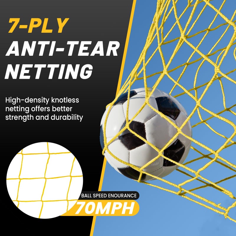 MangoStar Soccer Goal, 12X6 FT Soccer Goal for Backyard Portable Net Collapsible Metal Base, Quick Set Up Soccer Net for Indoor Outdoor Practice Training with Carry Bag - Image 4