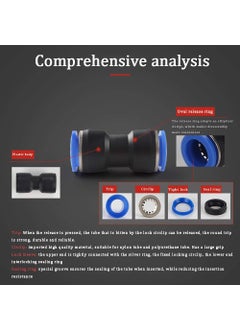 SHIVLAHERI Pneumatic Straight Union 6mm x 6mm Push to Quick Connect Fittings 6mm Tube OD Hose ConnectorPack Of 2  - Image 4