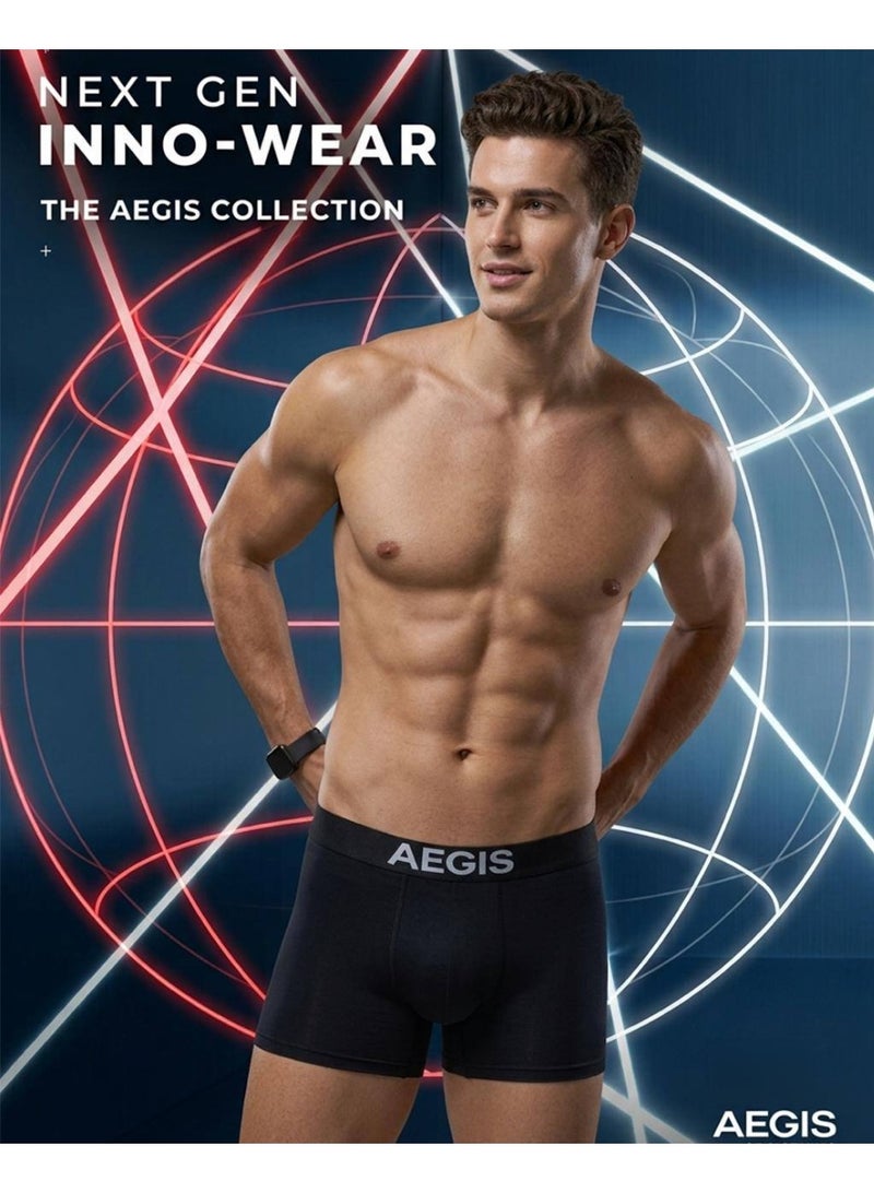 aegis store Men's Boxer  Kee Up  ( 95% Polyester 5% Spandex ) black - Image 1