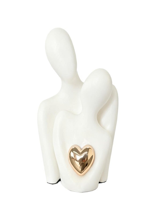 Ottalent Small Couple Statue, White Cute Love Sculpture Knick Knacks for Home Décor, Living Room, Bedroom Décor, Gift for Anniversary Wedding, Couples, Valentine‘s Day - Image 1